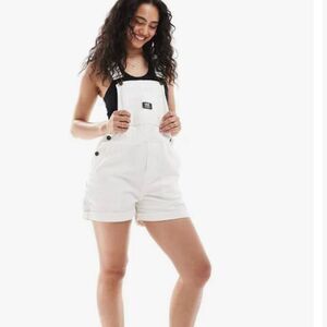 Vans Women's Ground Work Shortall NWT white overalls. Shorts. Size XS.